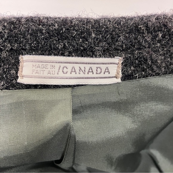 Vintage Harris tweed wool sport coat blazer black grey  classic 44R - Picture 10 of 12